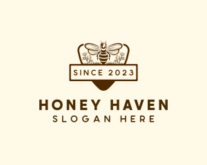 Bee Floral Beekeeper logo design