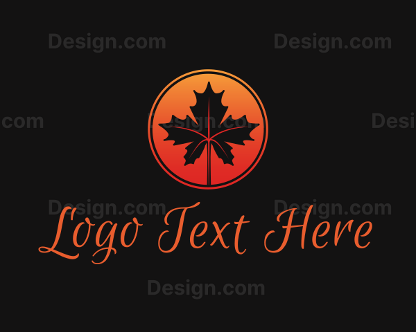 Elegant Maple Leaf Logo