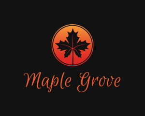 Elegant Maple Leaf logo design