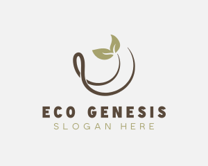 Eco Leaf Sprout logo design