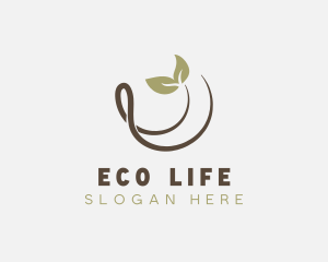 Eco Leaf Sprout logo design