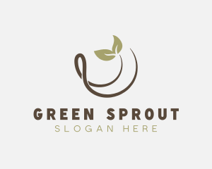 Simple Leaf Sprout logo design