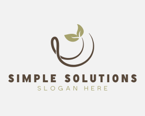 Simple Leaf Sprout logo design