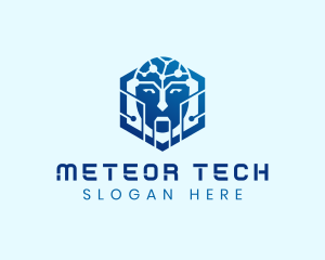 Hexagon Cyber Tech AI logo design