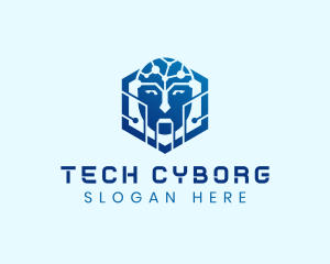 Hexagon Cyber Tech AI logo design