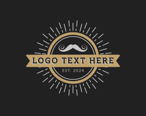 Hipster Gentleman Moustache logo