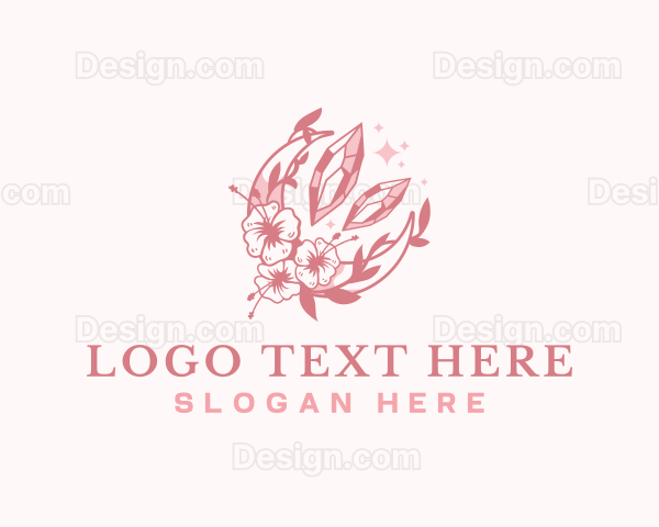 Moon Flower Crystal Logo