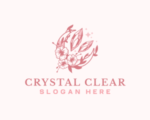 Moon Flower Crystal logo design