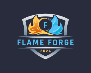 Cold Flame Ventilation logo design