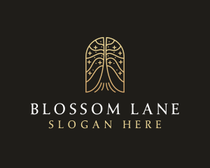 Natural Tree Flower logo design