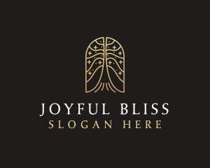 Natural Tree Flower logo design