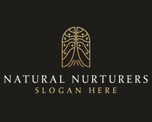 Natural Tree Flower logo design