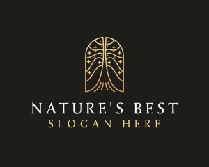 Natural Tree Flower logo design