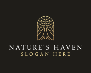 Natural Tree Flower logo design