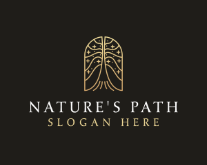 Natural Tree Flower logo design