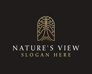 Natural Tree Flower logo design