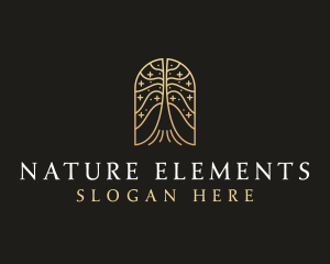 Natural Tree Flower logo design