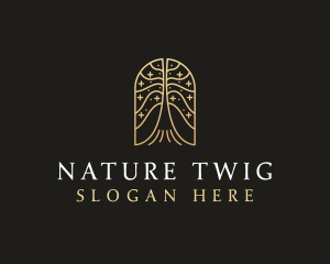 Natural Tree Flower logo design