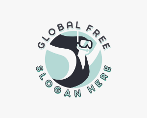 Free Diving Swim logo design