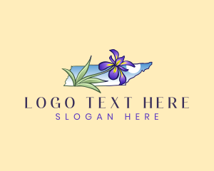 Elegant Iris Flower logo