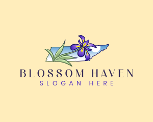 Elegant Iris Flower logo design