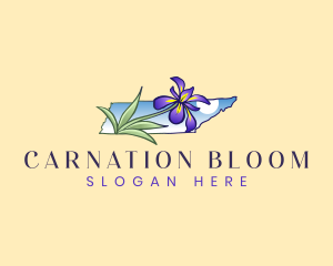 Elegant Iris Flower logo design