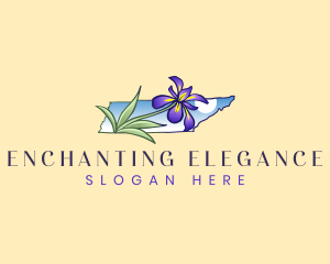 Elegant Iris Flower logo design