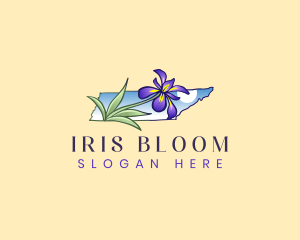 Elegant Iris Flower logo design