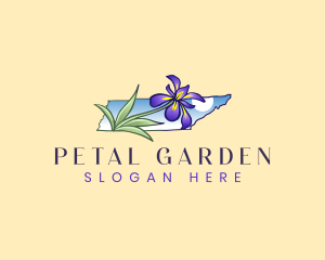 Elegant Iris Flower logo design