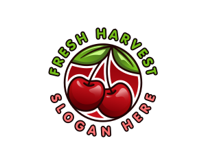 Sweet Cherry Fruit  logo design