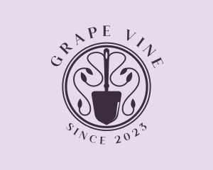 Vine Gardening Shovel logo design