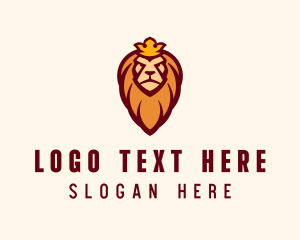 Lion Crown Animal logo