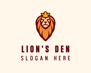 Lion Crown Animal logo design