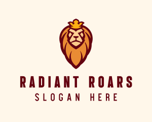 Lion Crown Animal logo design