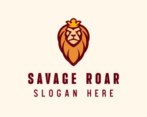 Lion Crown Animal logo design