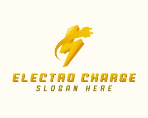 Lightning Bolt Plug logo design