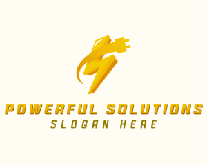 Lightning Bolt Plug logo design