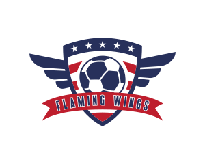 Soccer Ball Shield Emblem logo design