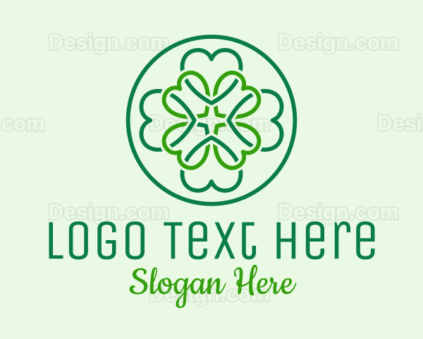 Heart Clover Pattern Logo