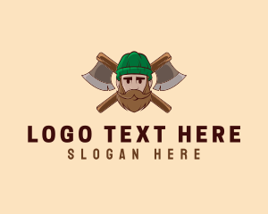 Timber Axe Woodcutter logo