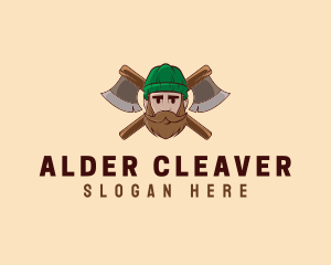 Timber Axe Woodcutter logo design