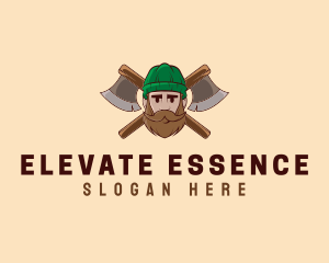 Timber Axe Woodcutter logo