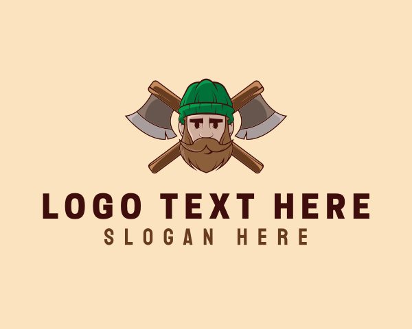 Woodcutter logo example 1