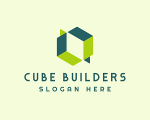 Tech Cube Illusion logo design