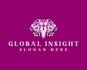 Floral Wild Elephant logo