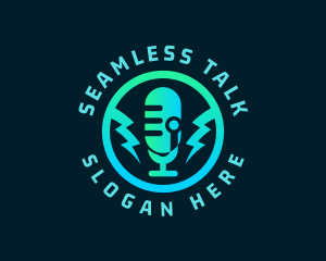 Podcast Microphone Studio logo design