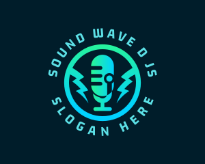 Podcast Microphone Studio logo design