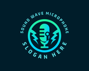 Podcast Microphone Studio logo design