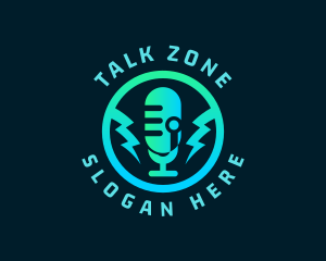 Podcast Microphone Studio logo design