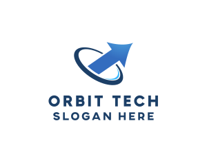 Modern Orbital Arrow logo design